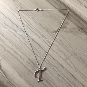 Sterling Silver “T” necklace